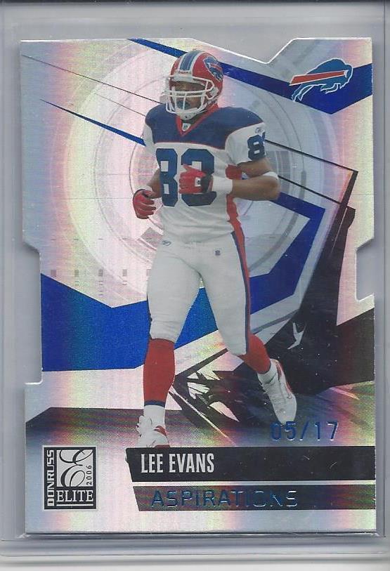 LEE EVANS 2006 DONRUSS ELITE ASPIRATIONS BLUE DIE CUT #D 5/17