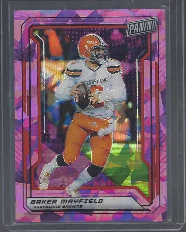 BAKER MAYFIELD 2019 PANINI NATIONAL VIP PURPLE ICE CRYSTALS PRIZM #D 73/99