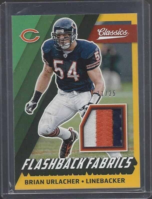 BRIAN URLACHER 2017 CLASSICS FLASHBACK FABRICS 3 COLOR BEARS PATCH #D 11/25
