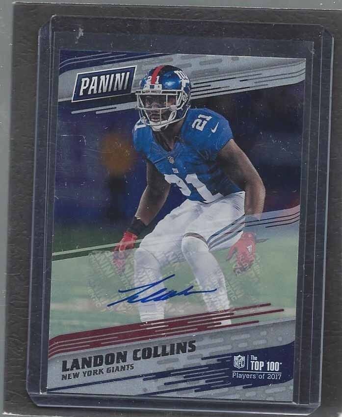 LANDON COLLINS 2017 PANINI DAY GIANTS TOP 100 RARE SP AUTO #28