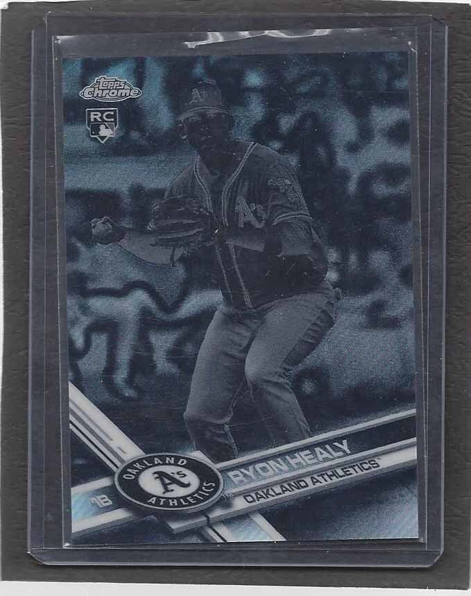 RYON HEALY 2017 TOPPS CHROME BLACK WHITE NEGATIVE ROOKIE REFRACTOR RC #67