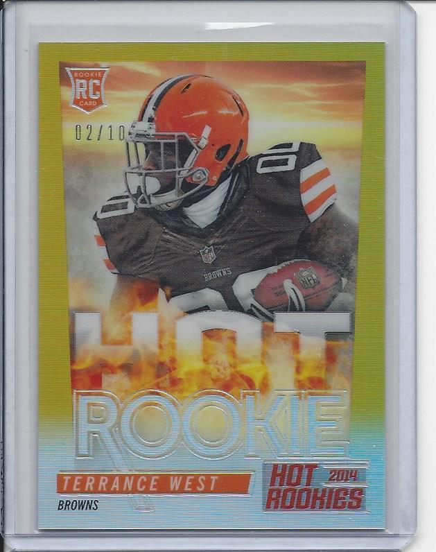 TERRANCE WEST 2014 SCORE HOT ROOKIES GOLD REFRACTOR #D 2/10