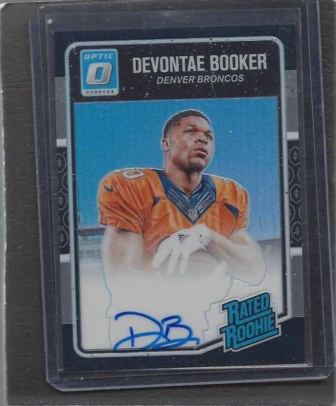 DEVONTAE BOOKER 2016 DONRUSS OPTIC BLACK HOLO ON CARD ROOKIE AUTO RC #D 24/25