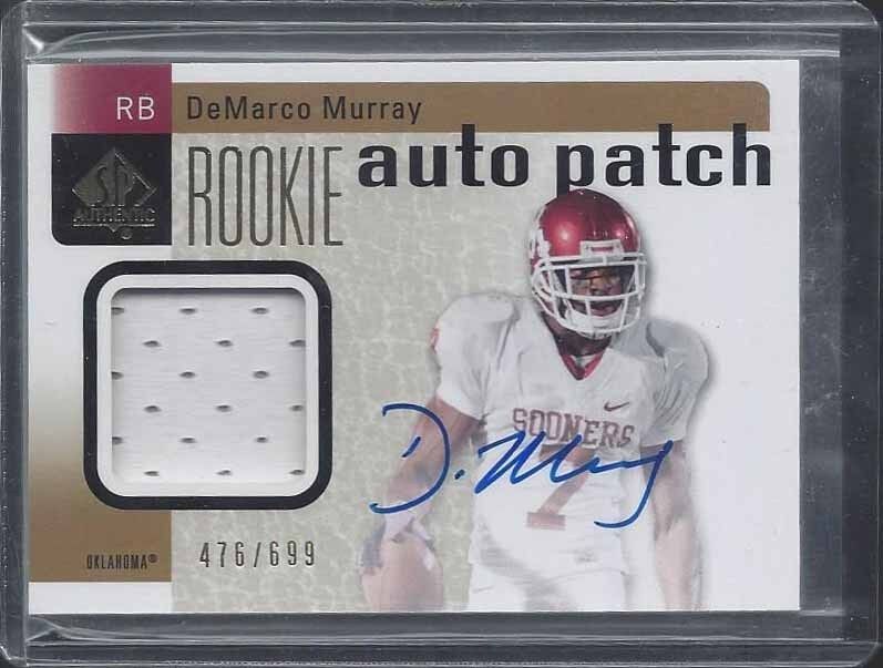 DEMARCO MURRAY 2011 SP AUTHENTIC RPA ROOKIE PATCH ON CARD AUTO RC #D 476/699