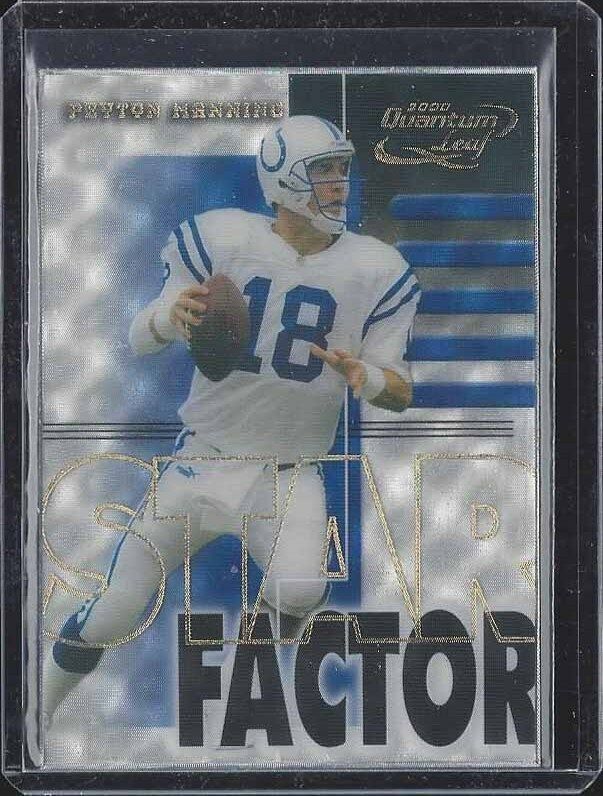 PEYTON MANNING 2001 QUANTUM LEAF STAR FACTOR COLTS #D 989/2000