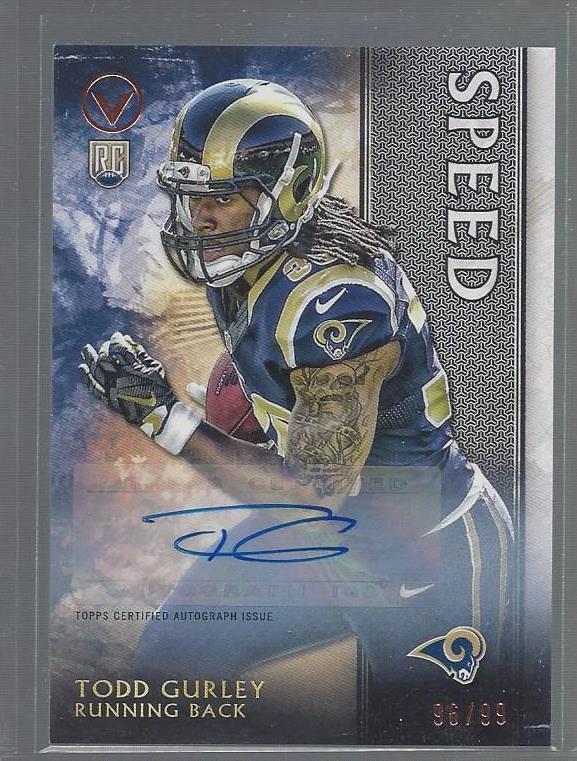 TODD GURLEY 2015 TOPPS VALOR SPEED RAMS ROOKIE AUTO RC #D 96/99