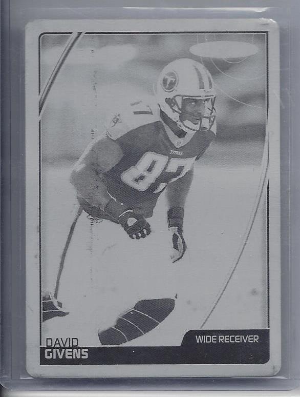 DAVID GIVENS 2007 TOPPS TOTAL BLACK PRINTING PLATE #437 1/1