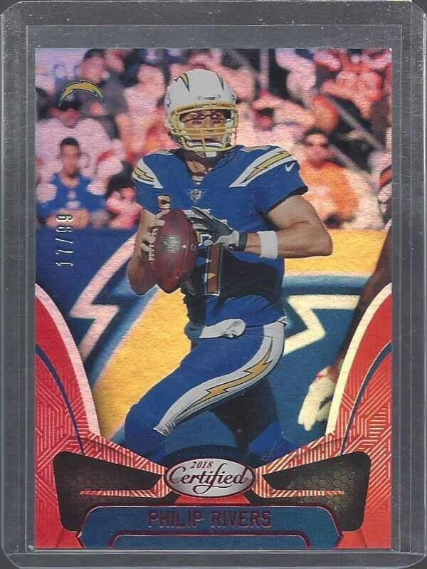 1/1 PHILIP RIVERS 2018 CERTIFIED MIRROR RED #D 17/99 JERSEY NUMBER #17 !!!