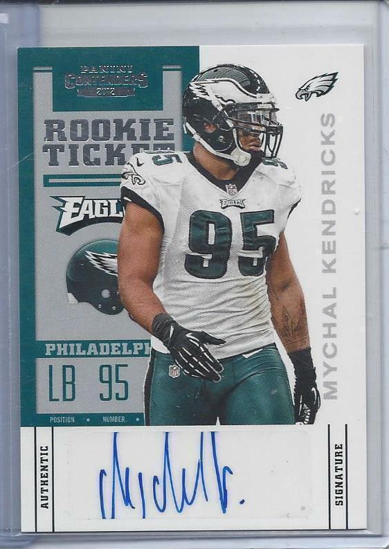 MYCHAL KENDRICKS 2012 PANINI CONTENDERS EAGLES ROOKIE TICKET SP AUTO RC #171