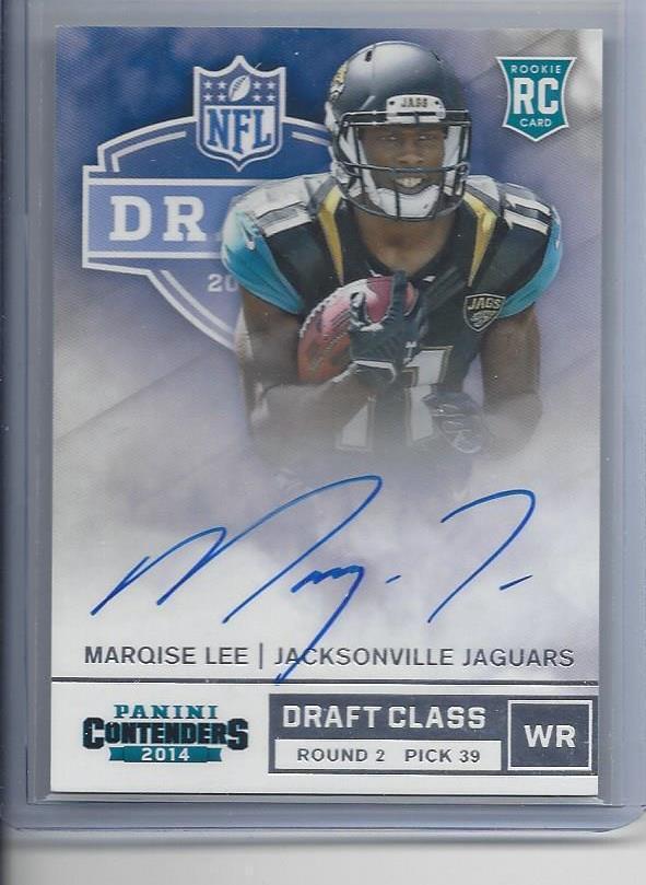MARQISE LEE 2014 CONTENDERS DRAFT CLASS JAGUARS ON CARD AUTO RC
