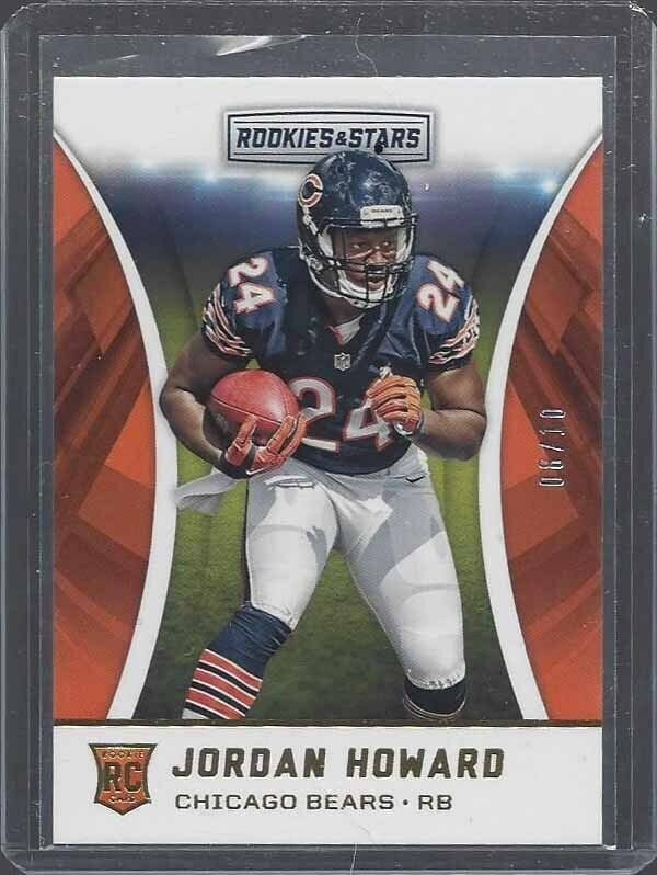 JORDAN HOWARD 2016 ROOKIES & STARS GOLD ROOKIE RC #D 8/10