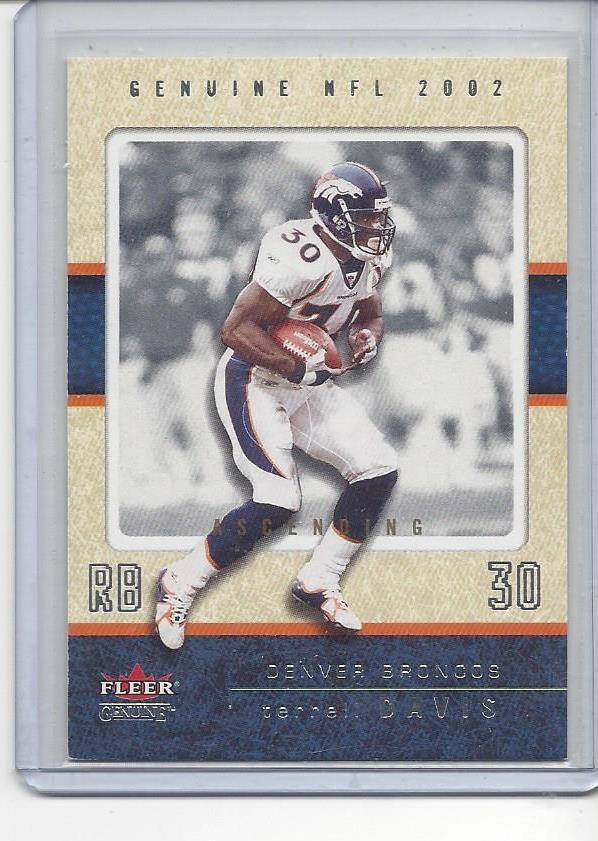 TERRELL DAVIS 2002 FLEER GENUINE ASCENDING GOLD #D 47/54