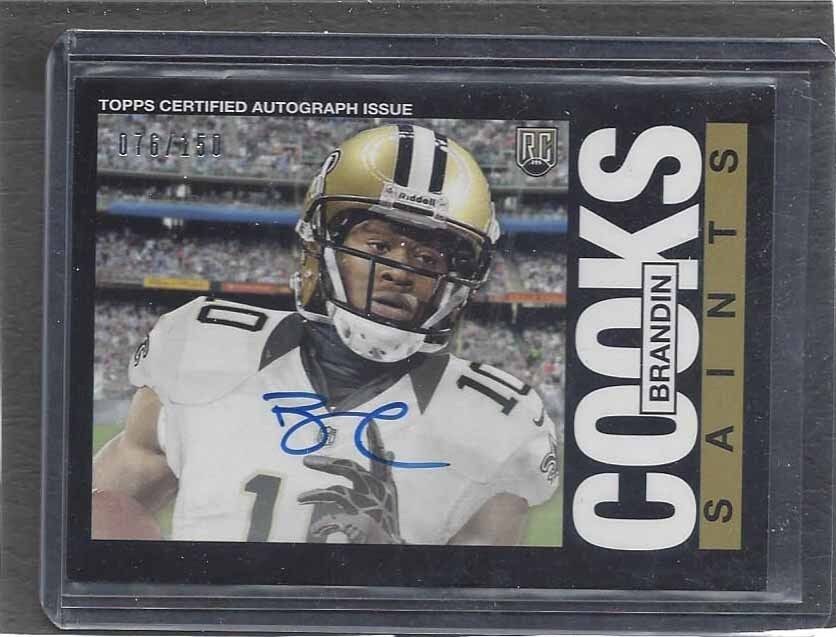 BRANDIN COOKS 2014 TOPPS 1986 STYLE RETRO ON CARD ROOKIE AUTO RC #D /150