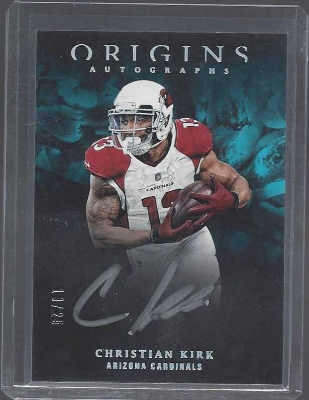 1/1 CHRISTIAN KIRK 2017 PANINI ORIGINS SILVER SIGNINGS AUTO RC #D 13/25 JSY #13!