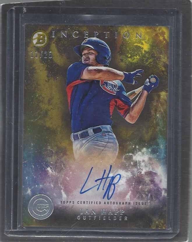 IAN HAPP 2016 TOPPS INCEPTION GOLD CUBS PROSPECT ON CARD AUTO #D 11/25