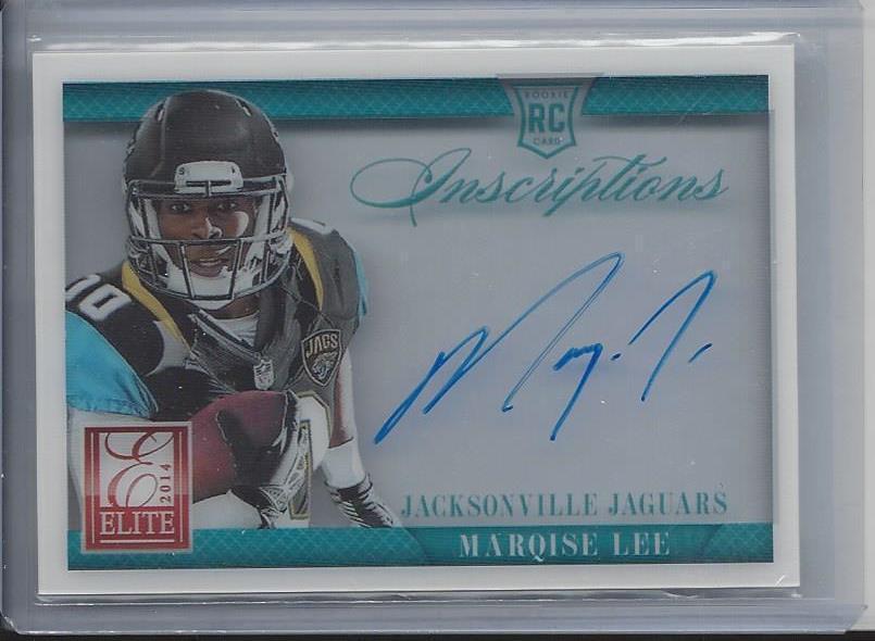 MARQISE LEE 2014 ELITE INSCRIPTIONS CASE HIT RARE BLUE INK ON CARD AUTO SP RC 29