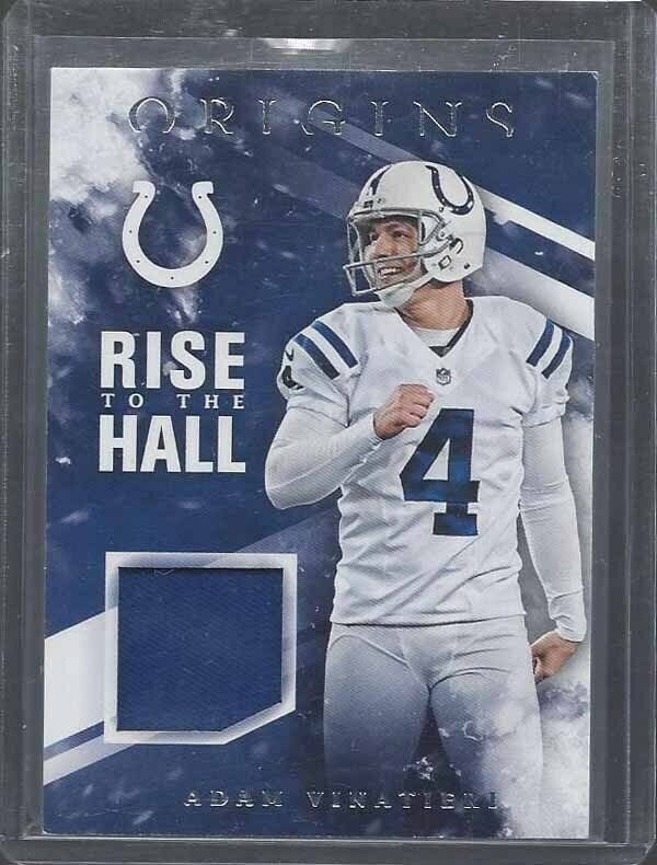 1/1 ADAM VINATIERI 2018 ORIGINS RISE TO THE HALL PATCH #D 4/25 HIS JERSEY #4 !!!