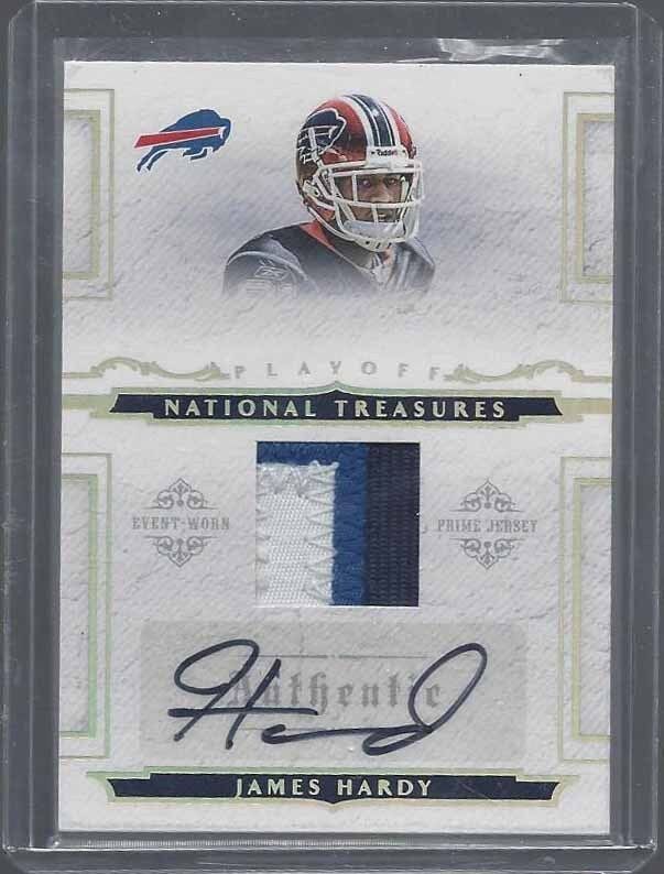 JAMES HARDY 2008 NATIONAL TREASURES RPA GOLD 3 COLOR ROOKIE PATCH AUTO RC #D /25