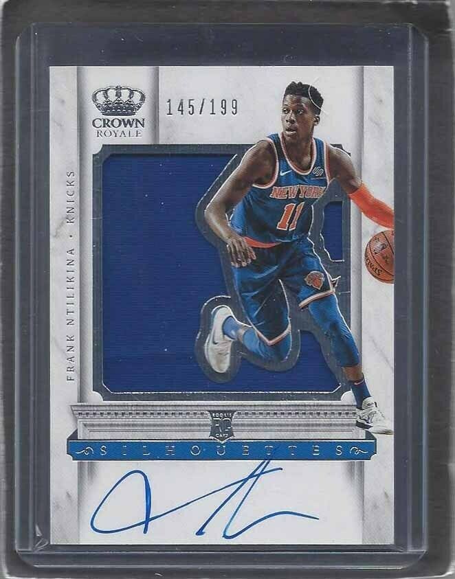 FRANK NTILIKINA 2017-18 CROWN ROYALE PREFERRED SILHOUETTE JERSEY AUTO RC #D /199
