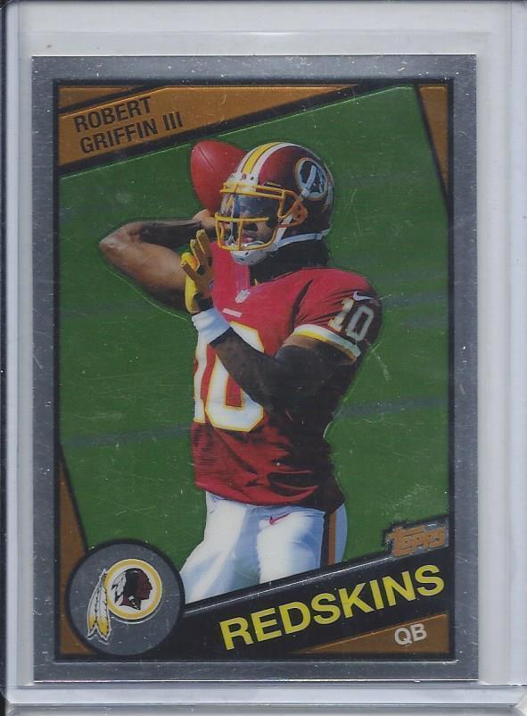 ROBERT GRIFFIN III 2012 TOPPS CHROME 1984 RETRO REDSKINS RC #10