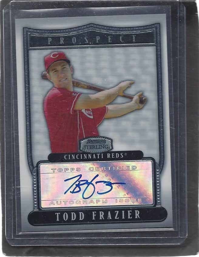 TODD FRAZIER 2007 BOWMAN STERLING REDS PROSPECT AUTO