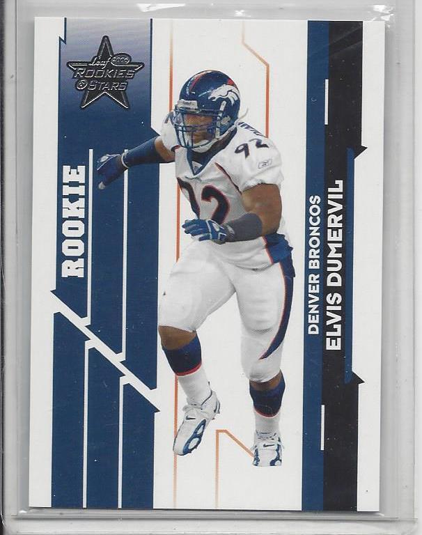 ELVIS DUMERVIL 2006 ROOKIES & STARS BRONCOS TRUE ROOKIE RC #D 255/999