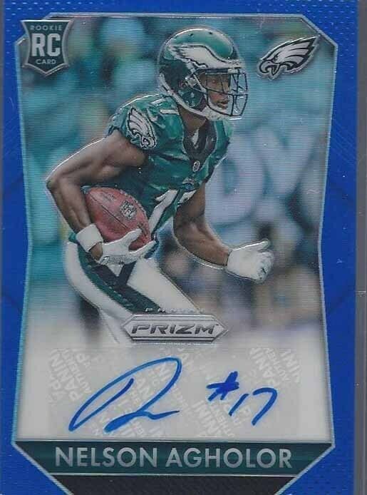NELSON AGHOLOR 2015 PANINI PRIZM BLUE PRIZMS AUTO RC #D 81/99