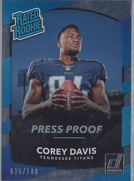 COREY DAVIS 2017 DONRUSS RATED ROOKIE SILVER RC #D 15/100