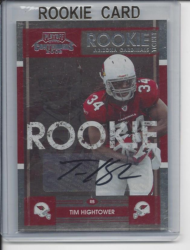 TIM HIGHTOWER 2008 PLAYOFF CONTENDERS ROOKIE TICKET TRUE RC AUTO #196