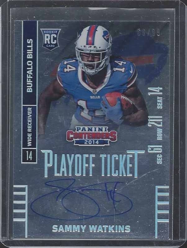 SAMMY WATKINS 2014 PANINI CONTENDERS PLAYOFF TICKET ON CARD AUTO RC #D 66/99
