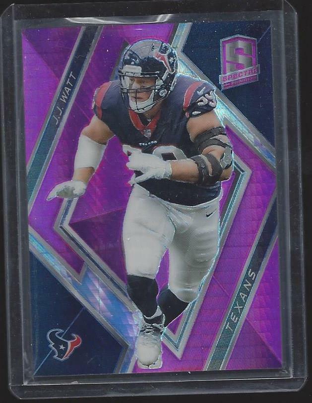 J.J. WATT 2018 SPECTRA NEON PINK PRIZM #D 2/20