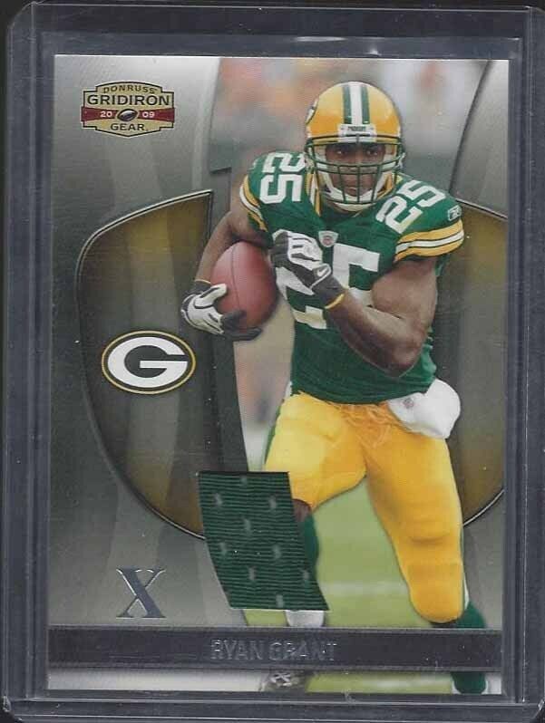RYAN GRANT 2009 GRIDIRON GEAR X SILVER PACKERS JERSEY #D 3/4