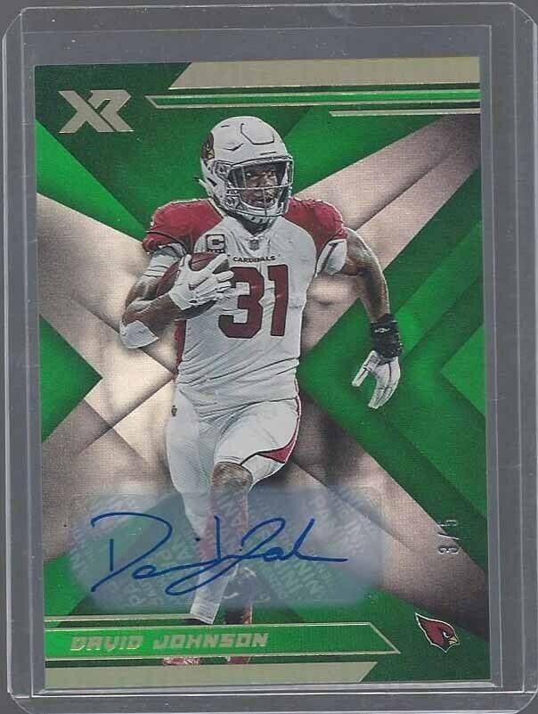 DAVID JOHNSON 2019 PANINI XR GREEN AUTO #D 3/5