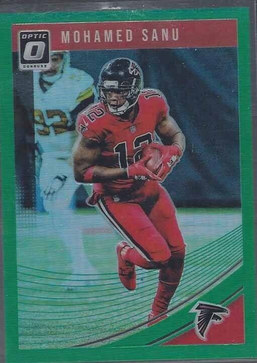 MOHAMED SANU 2018 DONRUSS OPTIC GREEN PRIZM HOLO #D 5/5