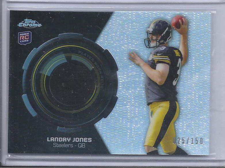 LANDRY JONES 2013 TOPPS CHROME STEELERS REFRACTOR JERSEY RC #D 25/150