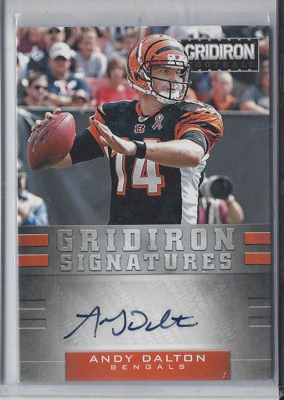 ANDY DALTON 2012 GRIDIRON SIGNATURES BENGALS AUTO #D 9/49