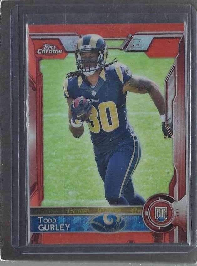 TODD GURLEY 2015 TOPPS CHROME ORANGE ROOKIE REFRACTOR RC #110