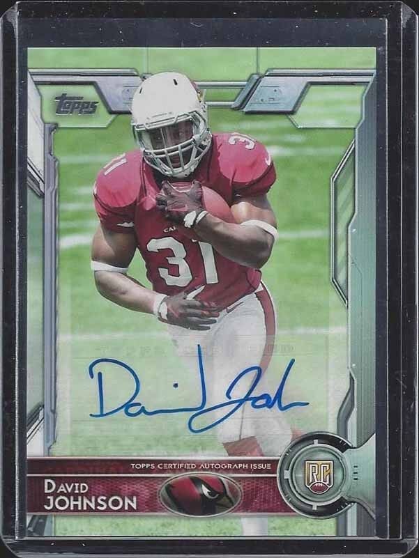 DAVID JOHNSON 2015 TOPPS SP RARE SHORT PRINT BASE CARDINALS ROOKIE AUTO RC #473