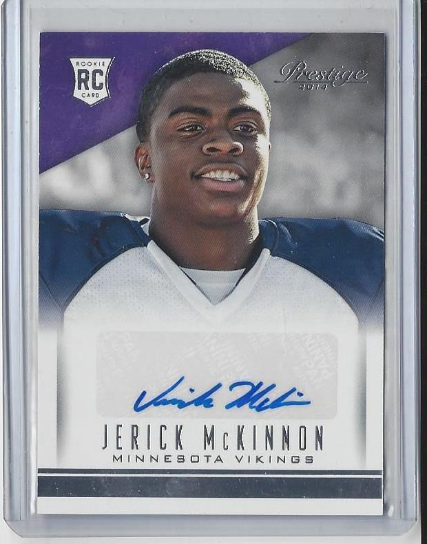 JERICK McKINNON 2014 PRESTIGE VIKINGS AUTO RC #250