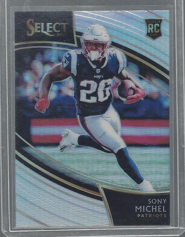 SONY MICHEL 2018 PANINI SELECT SILVER PRIZM FIELD LEVEL ROOKIE RC #226