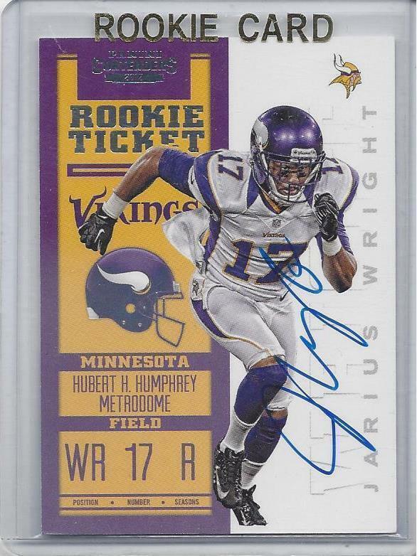 JARIUS WRIGHT 2012 PANINI CONTENDERS ROOKIE TICKET TRUE RC ON CARD AUTO RC #234