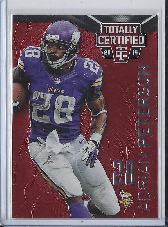 ADRIAN PETERSON 2014 TOTALLY CERTIFIED RED #D 4/100