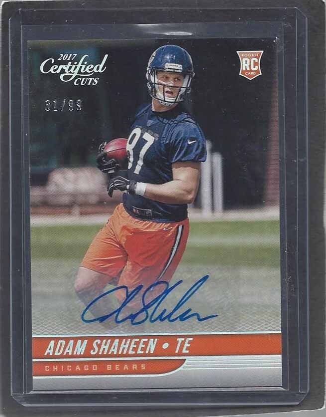 ADAM SHAHEEN 2017 CERTIFIED CUTS BEARS ROOKIE AUTO RC #D 31/99