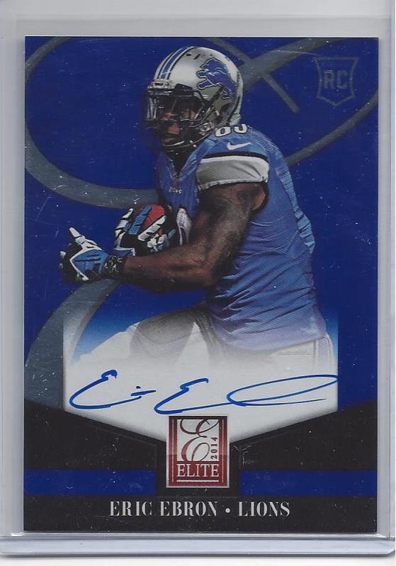 ERIC EBRON 2014 ELITE LIONS ON CARD AUTO RC #17