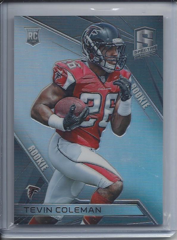 TEVIN COLEMAN 2015 PANINI SPECTRA BLACK PRIZM REFRACTOR FALCONS ROOKIE RC #D /99