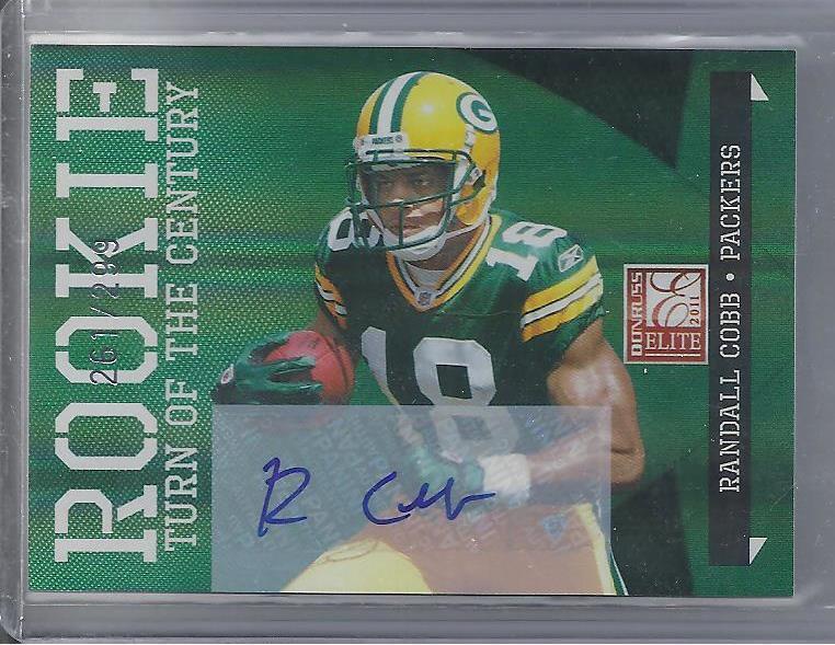 RANDALL COBB 2011 DONRUSS ELITE TURN OF THE CENTURY PACKERS AUTO RC #D 251/299