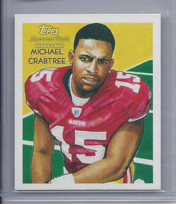 MICHAEL CRABTREE 2009 TOPPS NATIONAL CHICLE MINI RC #D 24/25