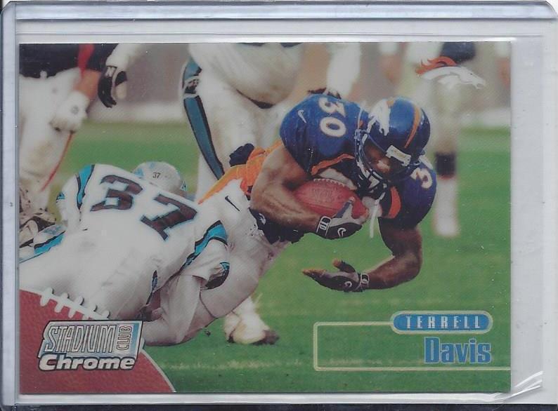 TERRELL DAVIS 1998 STADIUM CLUB CHROME REFRACTOR #15