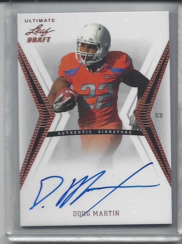 DOUG MARTIN 2012 LEAF ULTIMATE DRAFT ROOKIE ON CARD AUTO RC