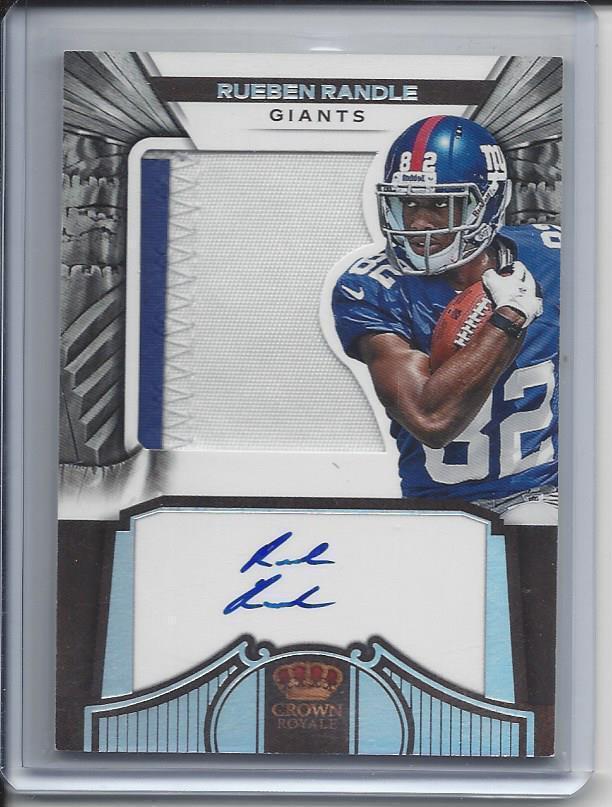 RUEBEN RANDLE 2012 CROWN ROYALE 2 COLOR SILHOUETTE PATCH AUTO RC #D /149